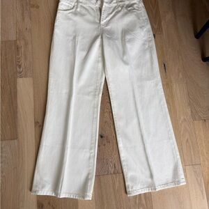 CAbi Cream Flare & Wide Leg Jeans